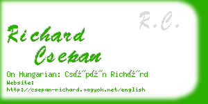 richard csepan business card